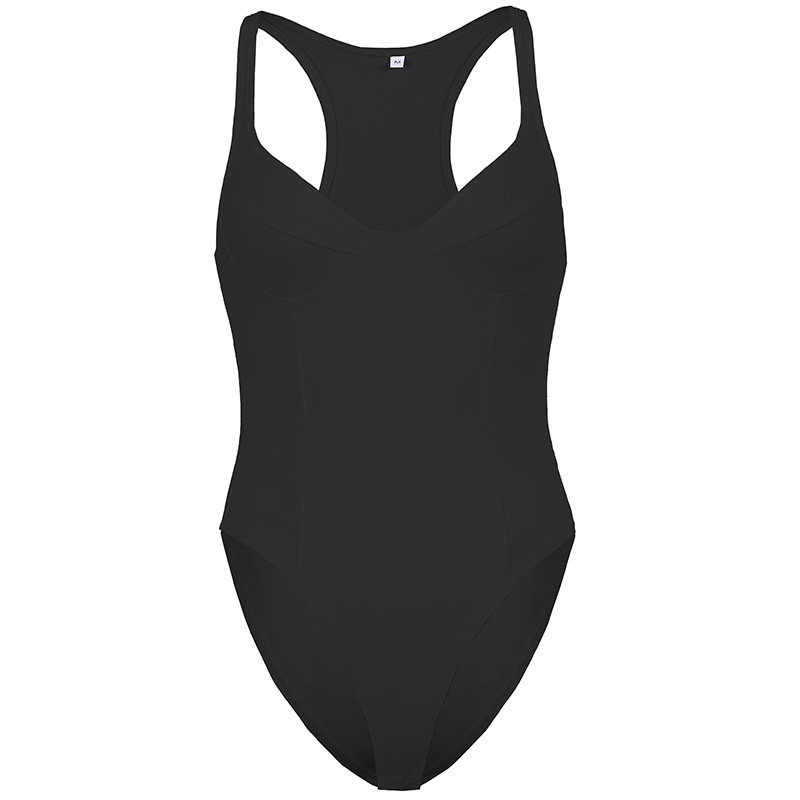 Simple V Neck Sleeveless Bodysuit