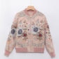 Vintage Line Jacquard Beading Coat Jacket