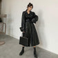 Women's Long Oversized Leather Trench Coat