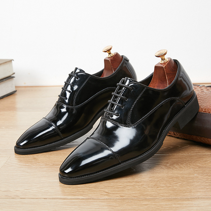 Man's Baotou Lace Up Derby Wedding Shoes