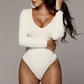 Long Sleeves Bateau Neck Bodysuit