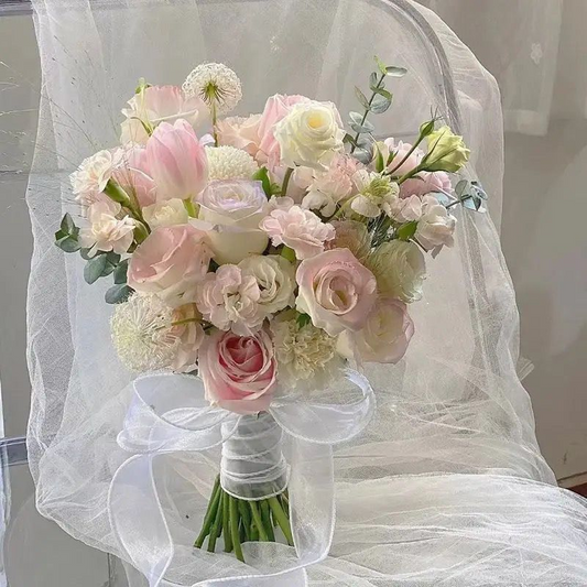 Soft Pink Premade Bridal Bouquet