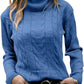 Long Sleeves Knitted Turtleneck Pullover Sweaters