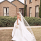 A-Line Sweetheart Satin Sweep Train Wedding Dress With Split Front