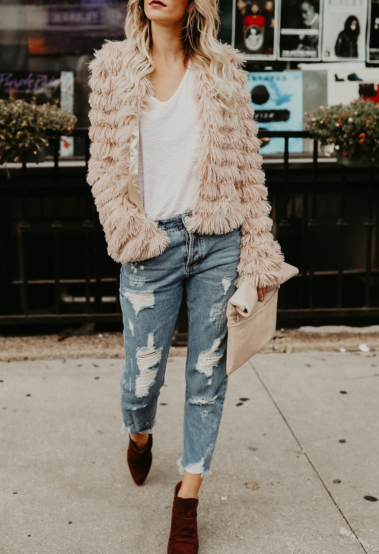 Shaggy Faux Fur Jacket