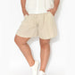 Casual Solid Color with Pockets Sashes Shorts