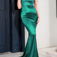 Silk Sleeveless Mermaid Tail Prom Dress