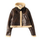 Faux Fur Fleece Zipper Thick Short Jacket