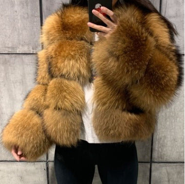 Faux Fur Thick Cropped Jacket