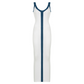 White Deep V Neck Sleeveless Knit Dress