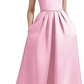 One-Shoulder Sleeveless Long Satin Dress