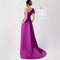 One-Shoulder Sleeveless Long Satin Dress