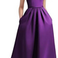 One-Shoulder Sleeveless Long Satin Dress