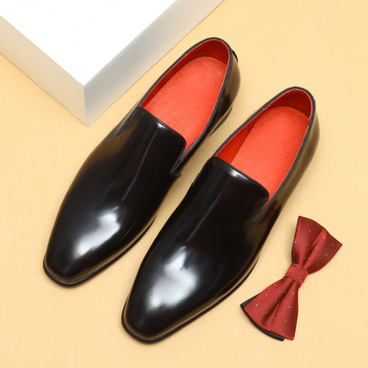 Men's Patent Leather Slip-On Pointed toe Wedding Shoes