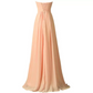 Sweetheart Strapless Long Chiffon Bridesmaid Dress