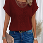 Lace Short Sleeves Crew Neck Top