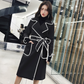 Thick Pocket Sashes Long Jacket Coat