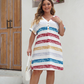 Multi Stripe Print T-shirt Dress