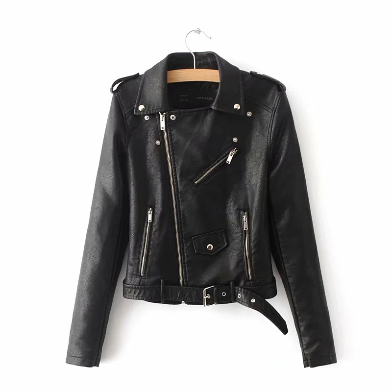 Motorcycle Slim PU Leather Jacket