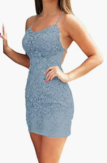 Lace Applique Sleeveless Bodycon Mini Dress