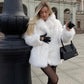 Fluffy Faux Fur Women Thick Overcoat