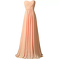 Sweetheart Strapless Long Chiffon Bridesmaid Dress