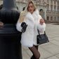 Fluffy Faux Fur Women Thick Overcoat