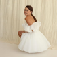 A-Line Puff Long Sleeves Short Wedding Dress