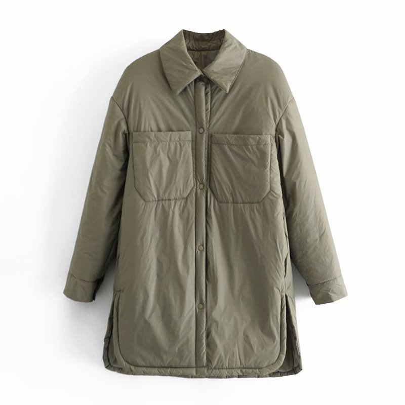 Thin Parkas Oversize Shirt Jacket