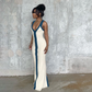 Deep V Neck Sleeveless Long Maxi Dress