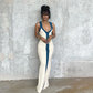 Deep V Neck Sleeveless Long Maxi Dress