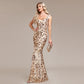 Long Sleeve Sequin Mermaid Prom Dress