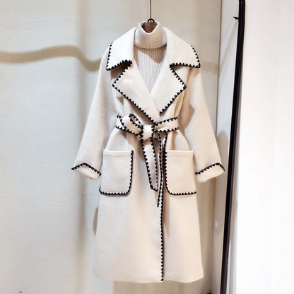 Thick Pocket Sashes Long Jacket Coat