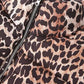 Leopard Print Puffer Zipper Jacket