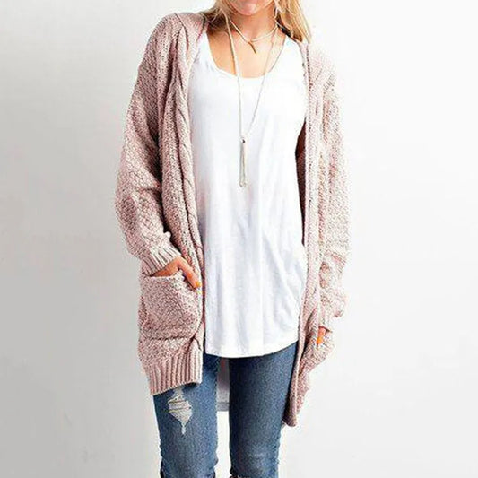 Women's Long Sleeves Cardigan Knitted Loose Sweater