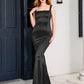 Silk Sleeveless Mermaid Tail Prom Dress