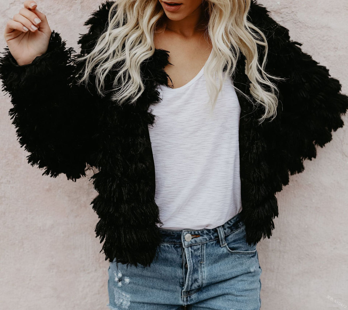 Shaggy Faux Fur Jacket