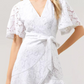 Angel Sleeve Faux Wrap Dress