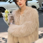 Long Sleeves Short Faux Fur Coat