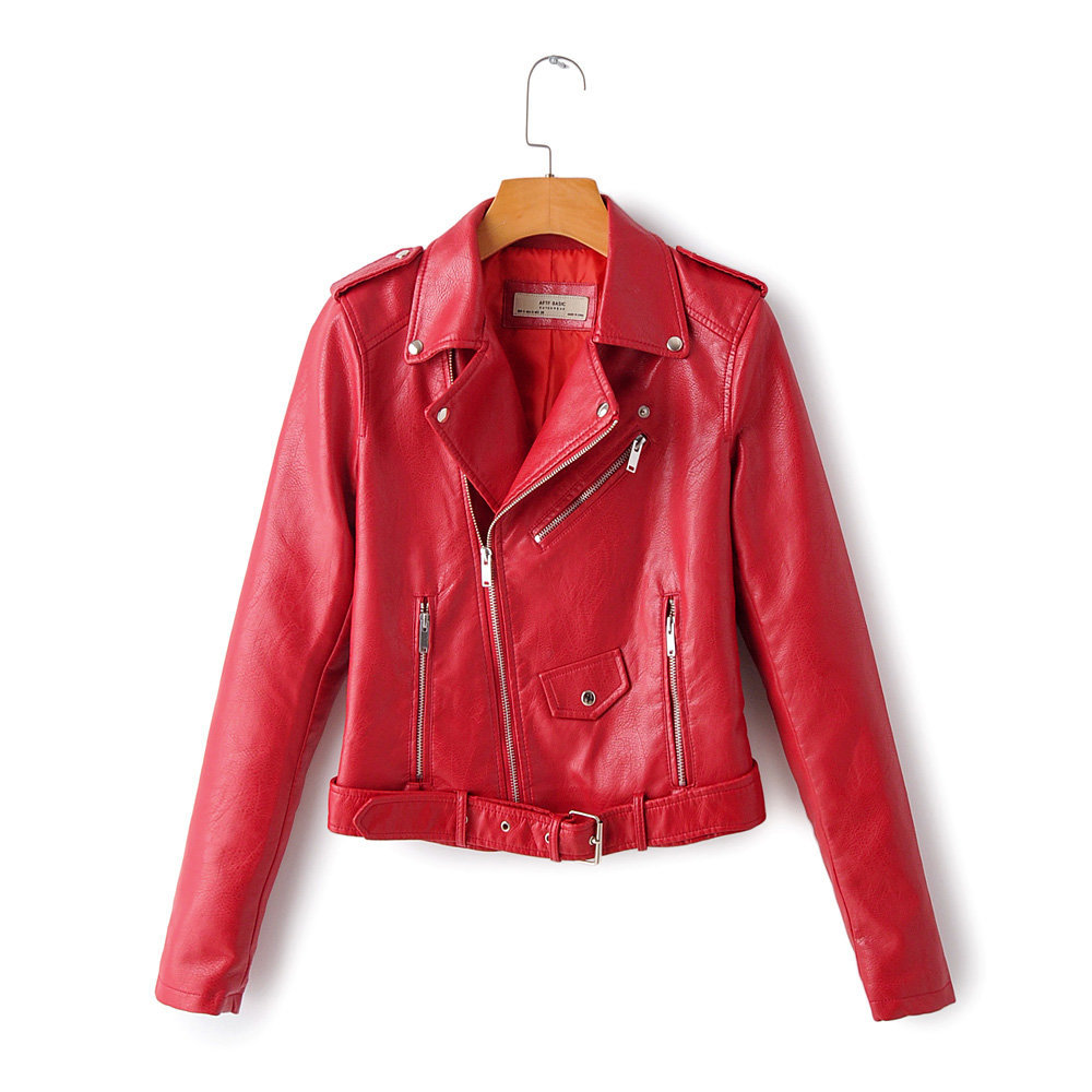 Motorcycle Slim PU Leather Jacket