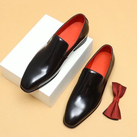 Men's Patent Leather Slip-On Pointed toe Wedding Shoes