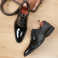 Man's Baotou Lace Up Derby Wedding Shoes