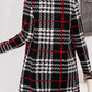 Plaid Black Long Sleeve Coat