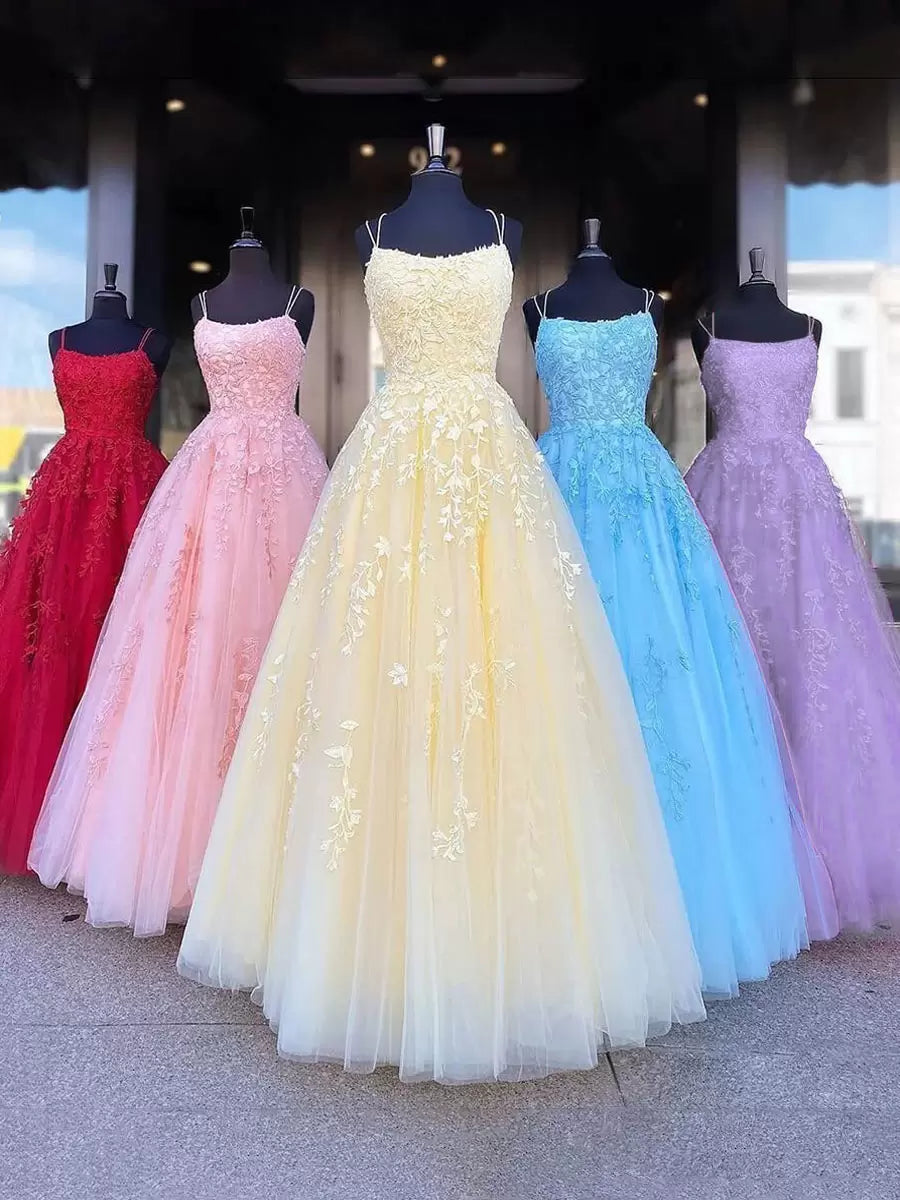 V-Neck Sleeveless Lace-Up Backless Criss-Cross Long Lace Wedding Guest Dress
