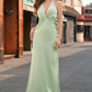 Halter Neck Sleeveless Bridesmaid Dress