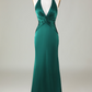 Halter Neck Sleeveless Bridesmaid Dress