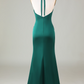 Halter Neck Sleeveless Bridesmaid Dress