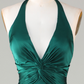 Halter Neck Sleeveless Bridesmaid Dress