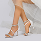 Rhinestone Ankle Strap Stiletto Heel Wedding Shoes