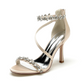 Rhinestone Ankle Strap Stiletto Heel Wedding Shoes